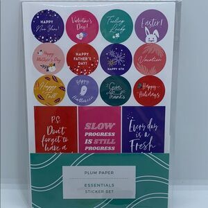 NWT Plum Paper Essentials Stickers (2 pack)